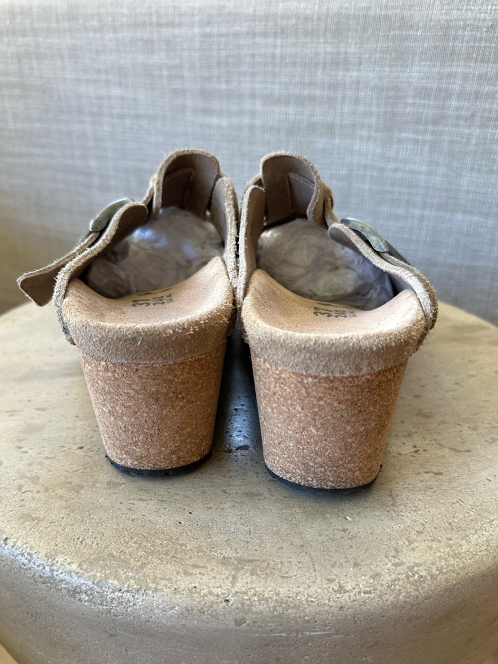 Papillio by Birkenstock Fanny Suede Buckle Strap Hardware Wedge Clogs size 37 - Picture 8 of 9